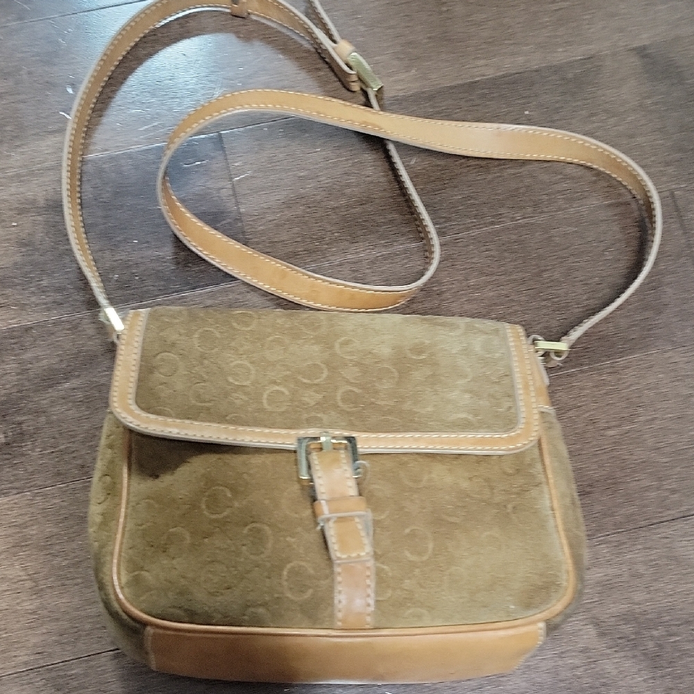 Celine Tan Suede Crossbody Bag